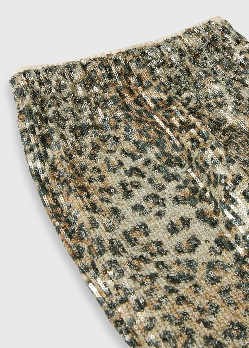 Girls Leopard Sequin Flares (7-15 Yrs) - 7 Yrs Image 3