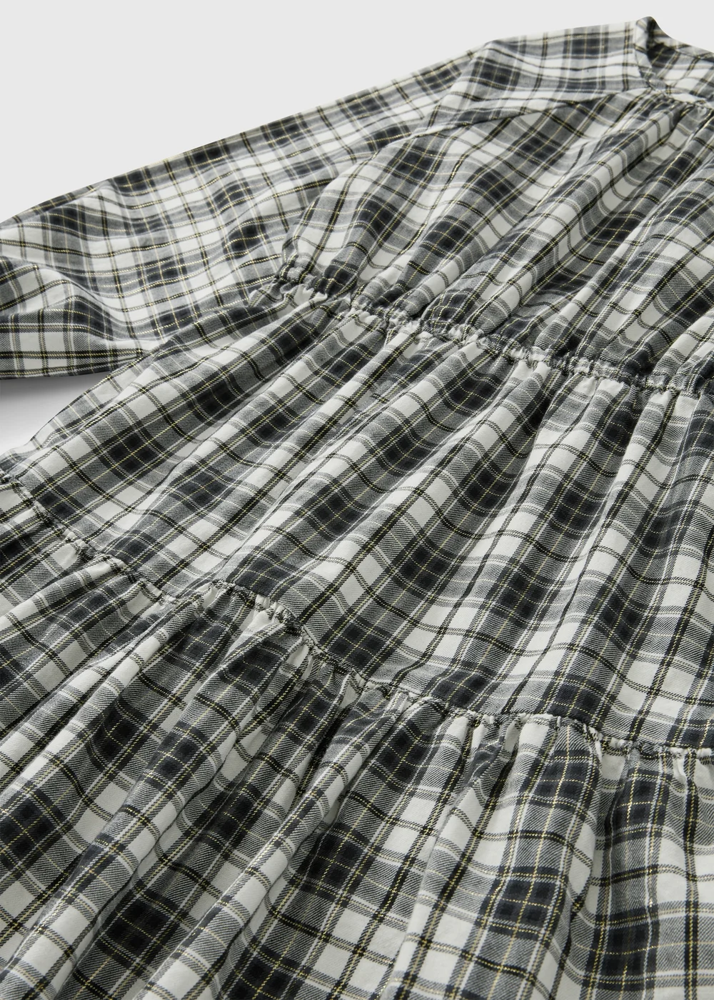Girls Check Tiered Dress (7-15 Yrs) - 7 Yrs Image 2