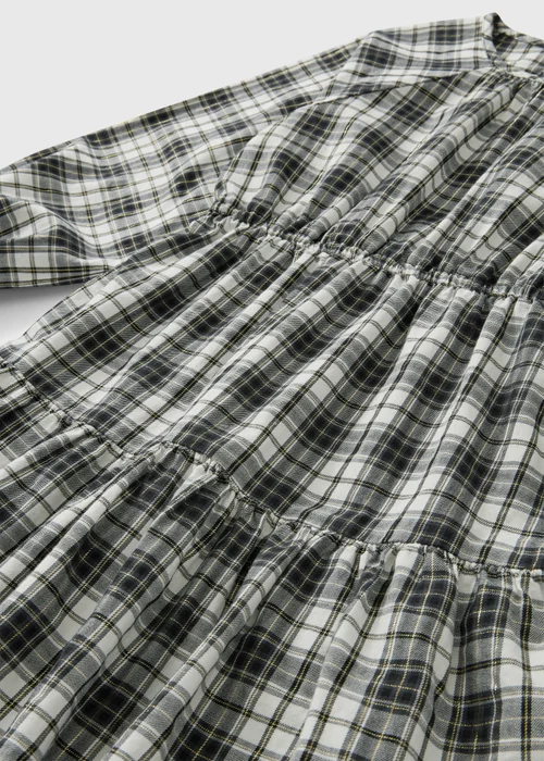 Girls Check Tiered Dress (7-15 Yrs) - 7 Yrs Image 2