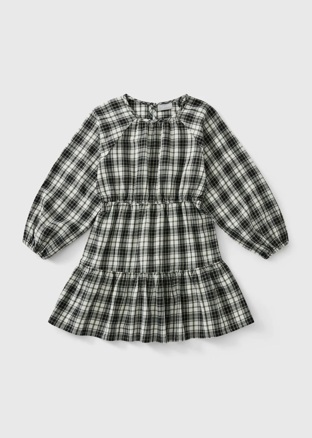 Girls Check Tiered Dress (7-15 Yrs) - 7 Yrs Image 1