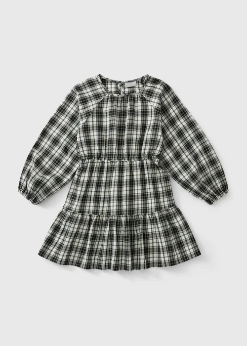 Girls Check Tiered Dress (7-15 Yrs) - 7 Yrs Image 1
