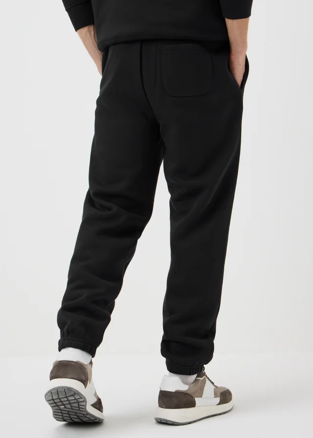 Black Relaxed Cuff Jogging Bottoms