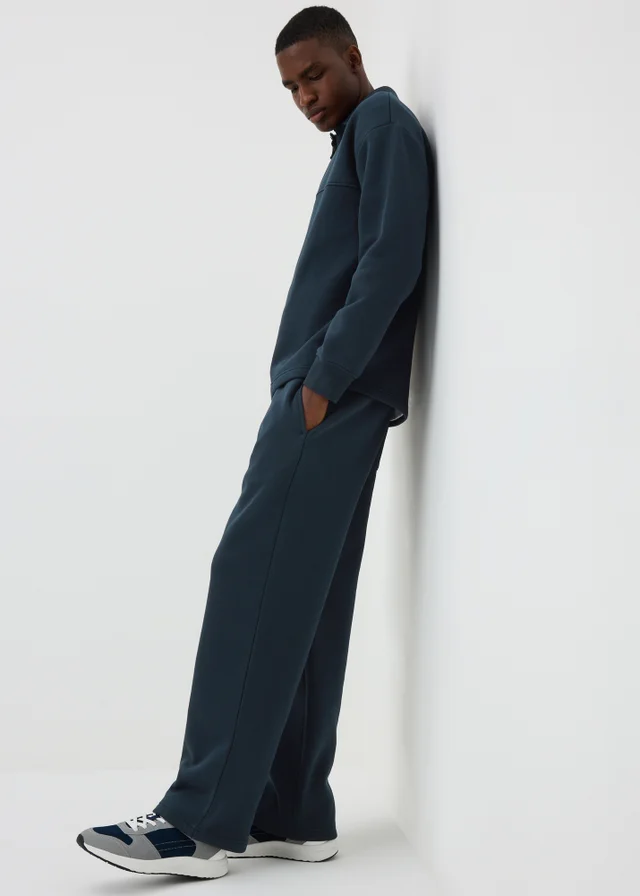 Navy Relaxed Straight Fit Jogging Bottoms