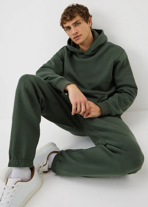 Green Relaxed Cuffed Jogging Bottoms - XS Image 1