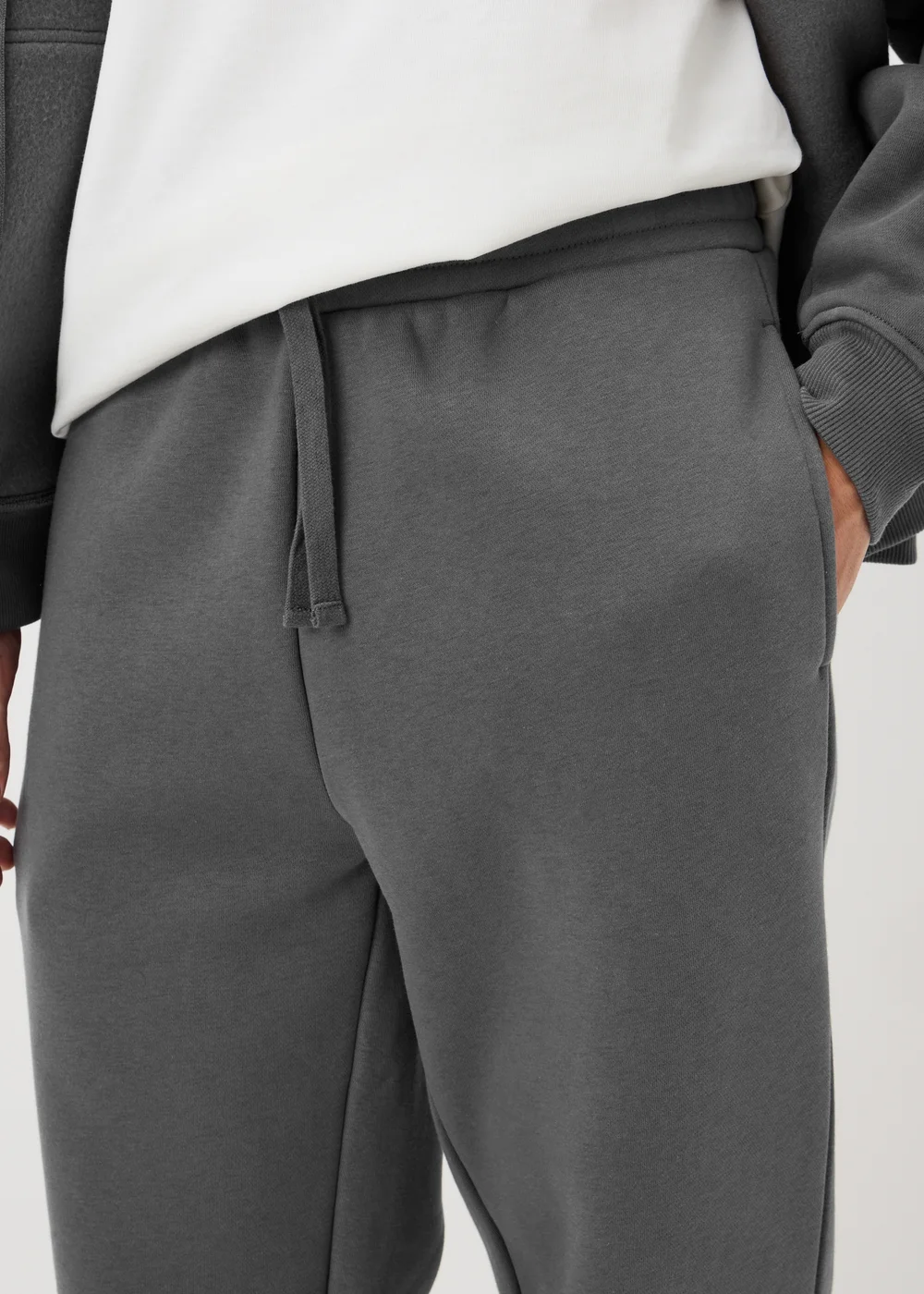 Grey Relaxed Cuffed Jogging Bottoms - S Image 3