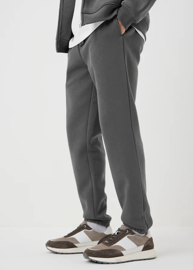 Grey Relaxed Cuffed Jogging Bottoms