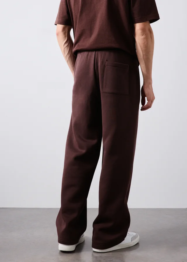 Burgundy Relaxed Straight leg Joggers