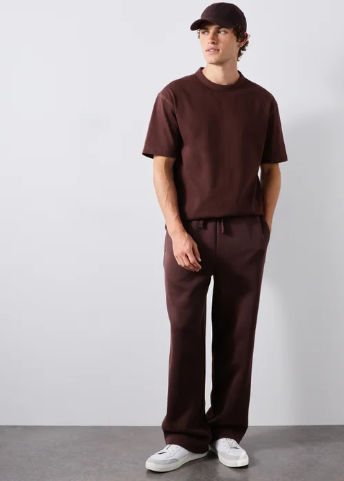 Burgundy Relaxed Straight leg Joggers - XS Image 4