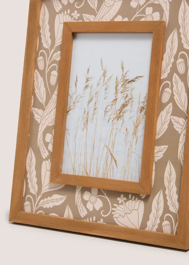 Natural Bird Print Photo Frame