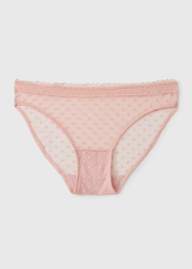 Pink Spotted Mesh Knickers