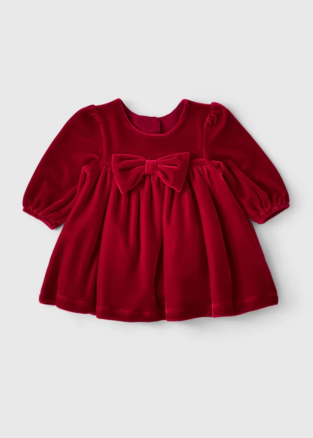 Baby Red Velour Dress (Newborn-23 mnths)