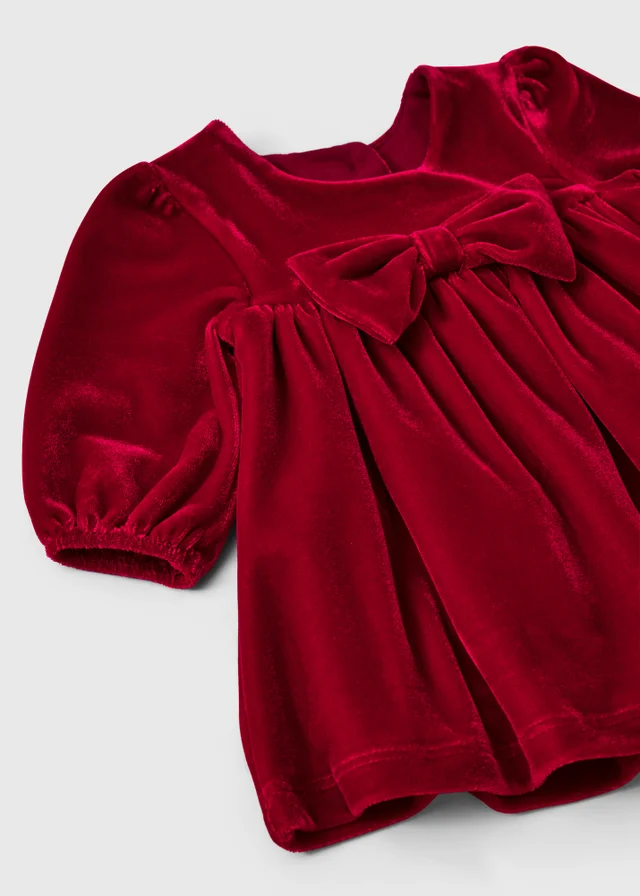 Baby Red Velour Dress (Newborn-23 mnths)