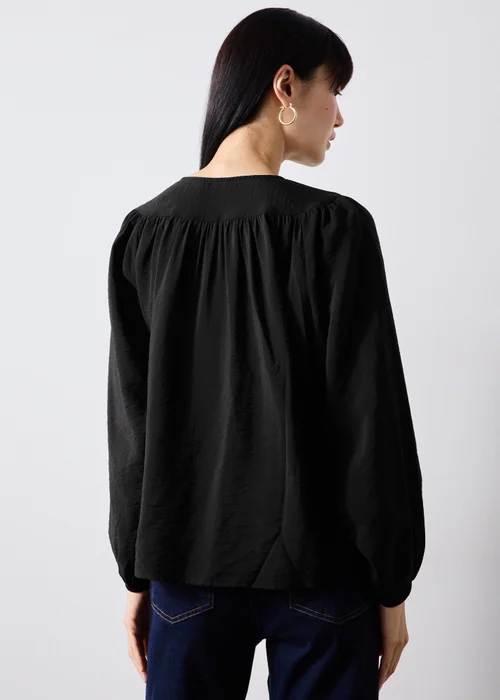 Black Popover Blouse - 8 Image 3