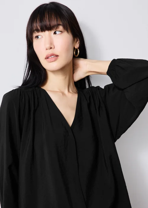 Black Popover Blouse - 8 Image 4