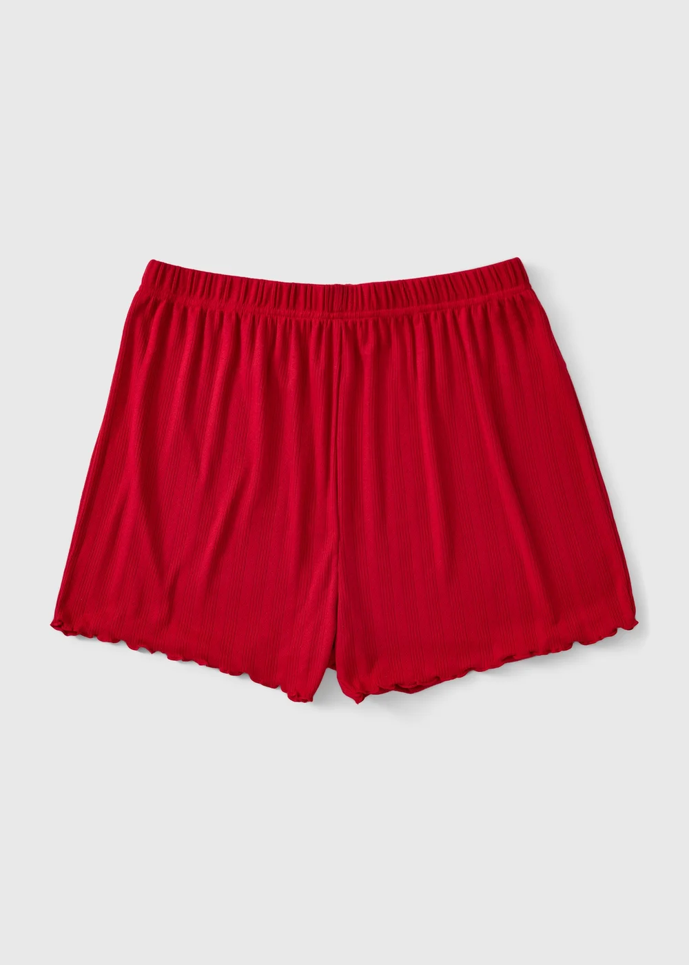 Red Pointelle Pyjama Shorts - XS Image 1