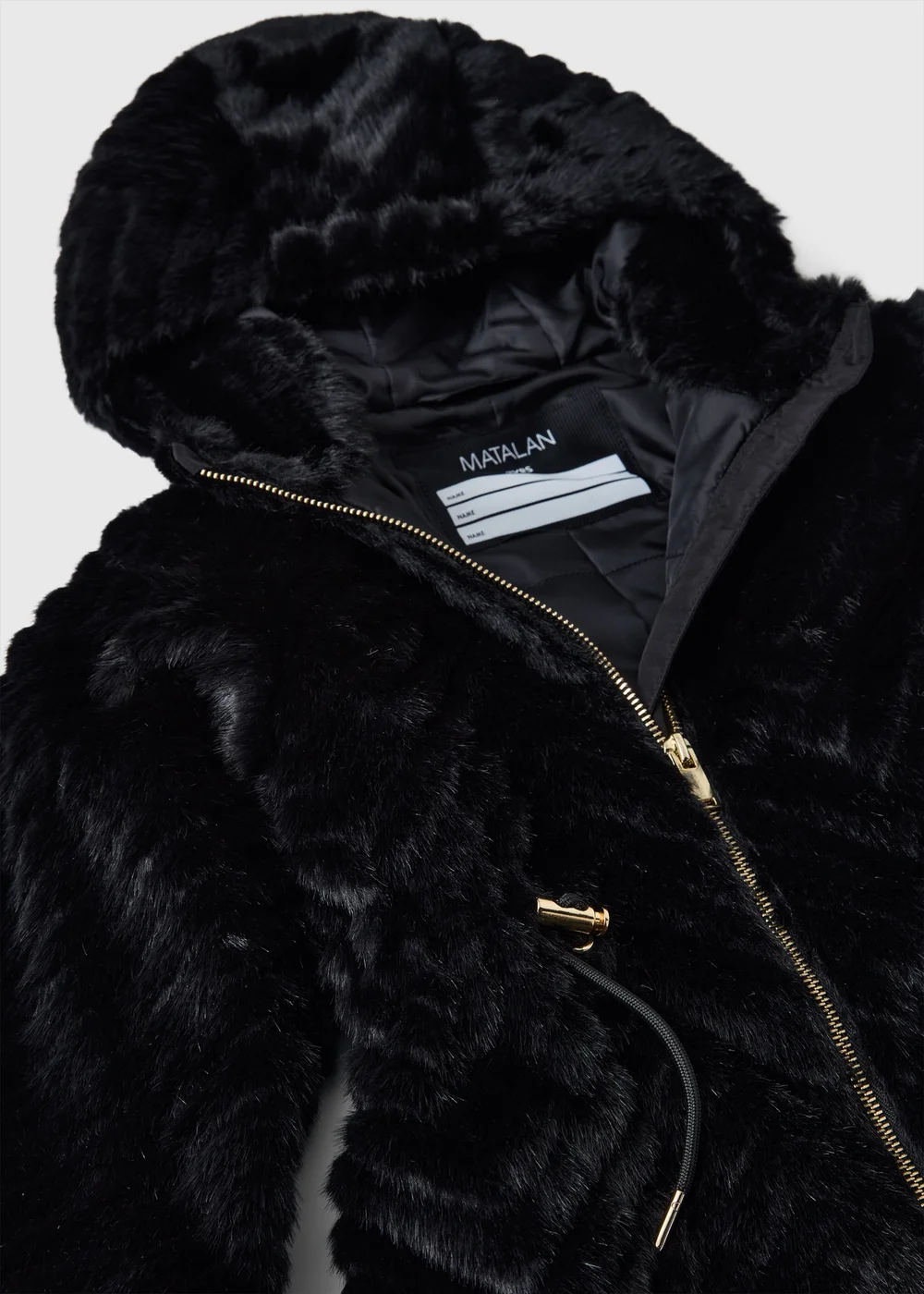 Girls’ Black Faux Fur Coat (7-15 Yrs) - 7 Yrs Image 2