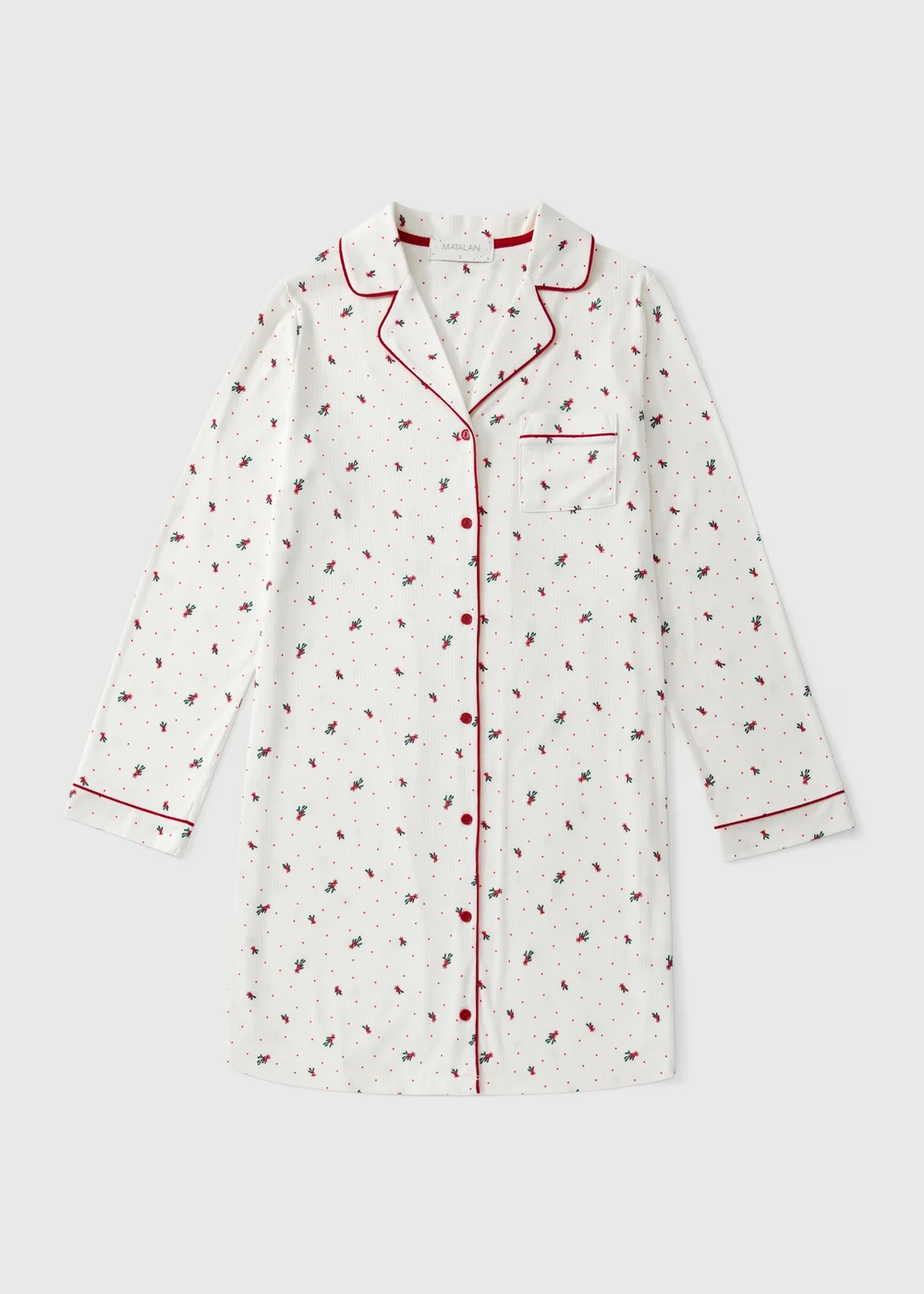 Cream Holly Christmas Night Shirt - 2XL Image 4