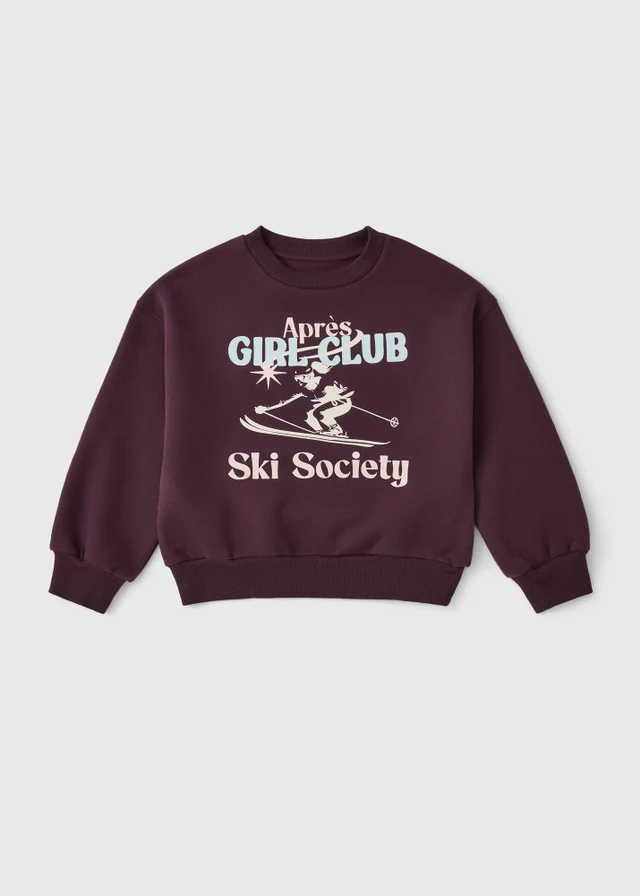 Girls Plum Aprés Ski Sweatshirt (7-15yrs)