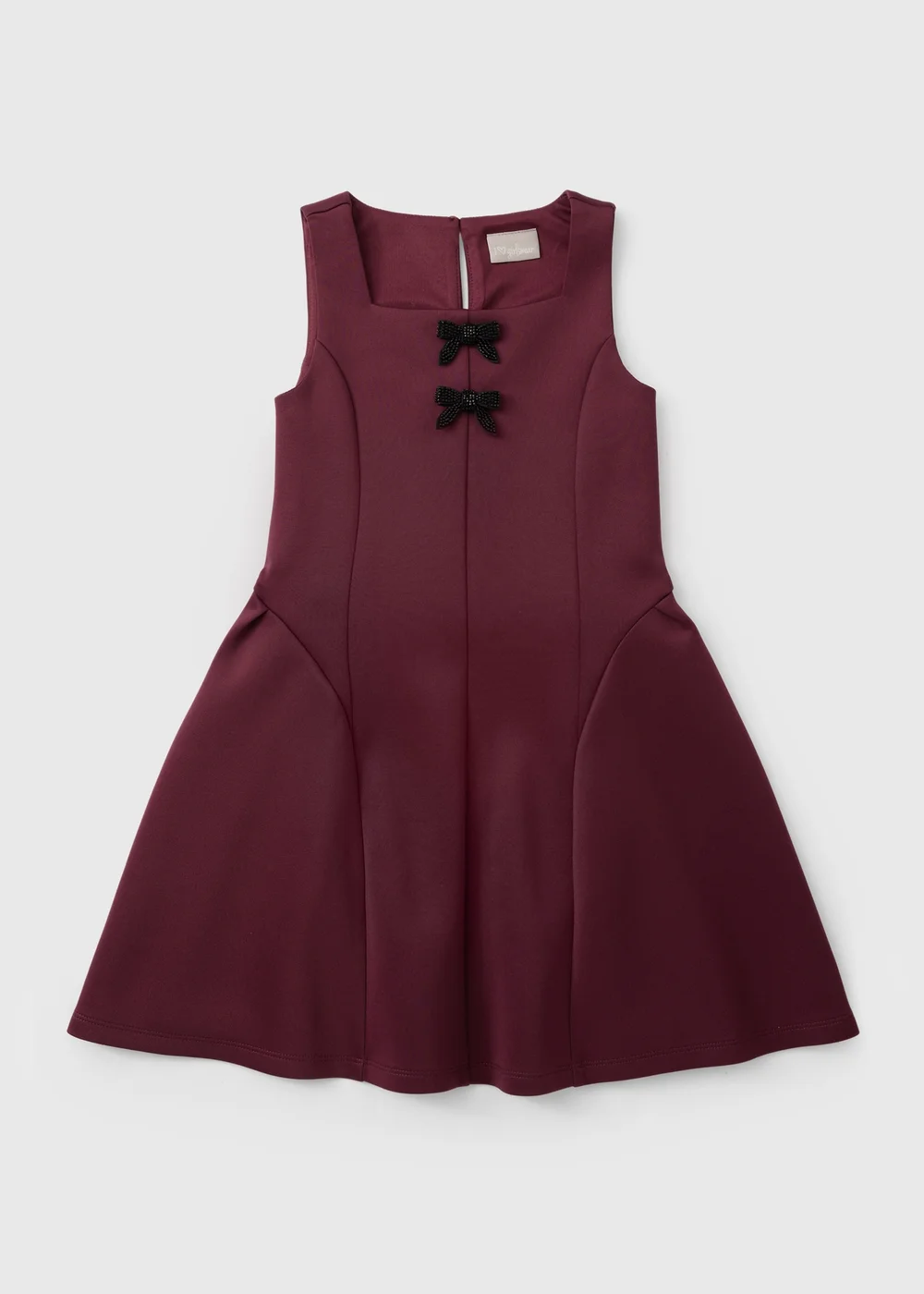 Girls' Burgundy A-Line Dress (7-15 Yrs) - 7 Yrs Image 1