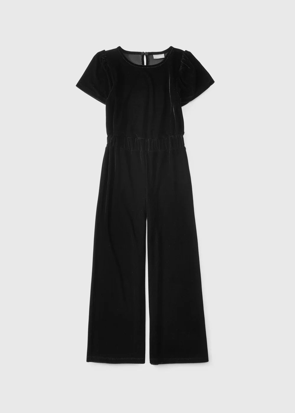 Girls Black Velour Jumpsuit (7-15yrs) - 7 Yrs Image 1