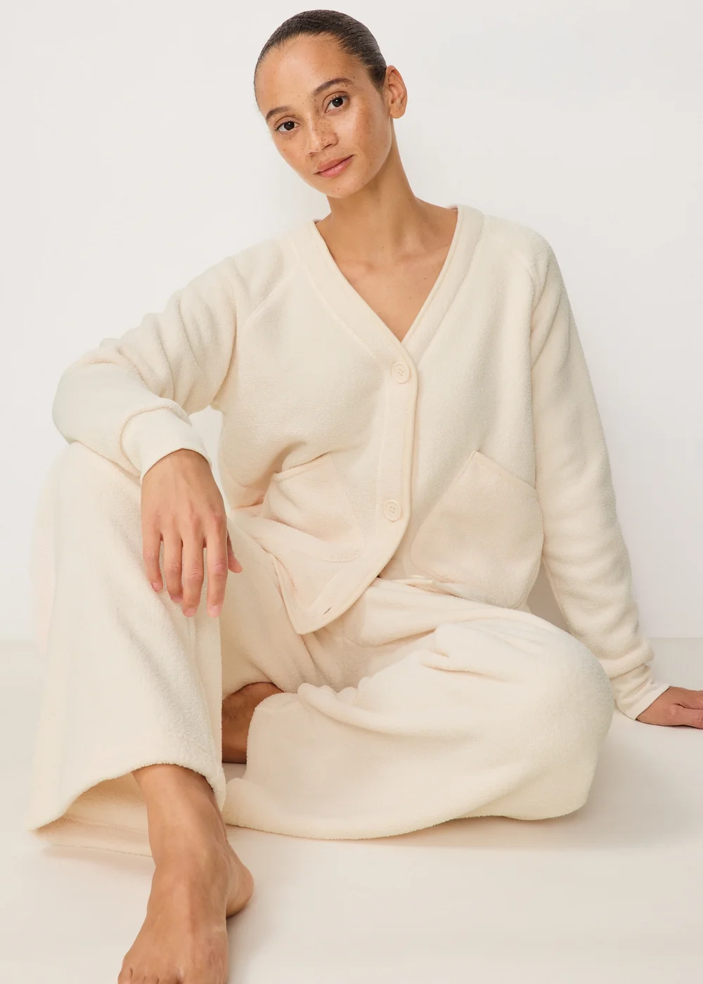 Cream Cosy Loungewear Cardigan - XS Image 1