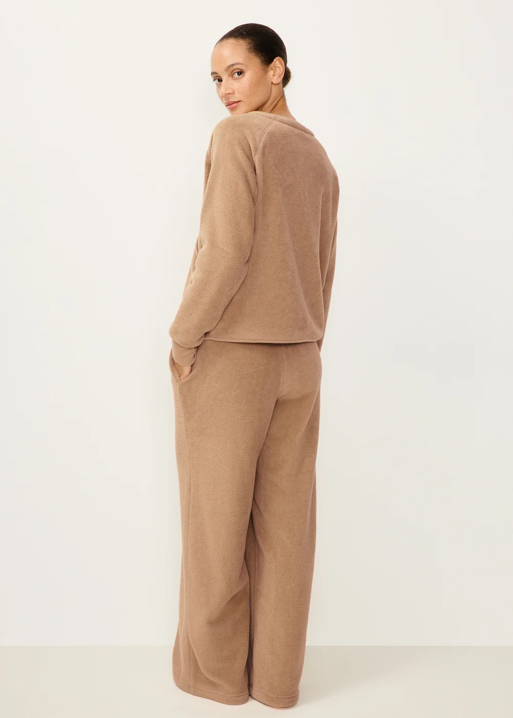 Brown Cosy Wide Leg Loungewear Bottoms - XS Image 2