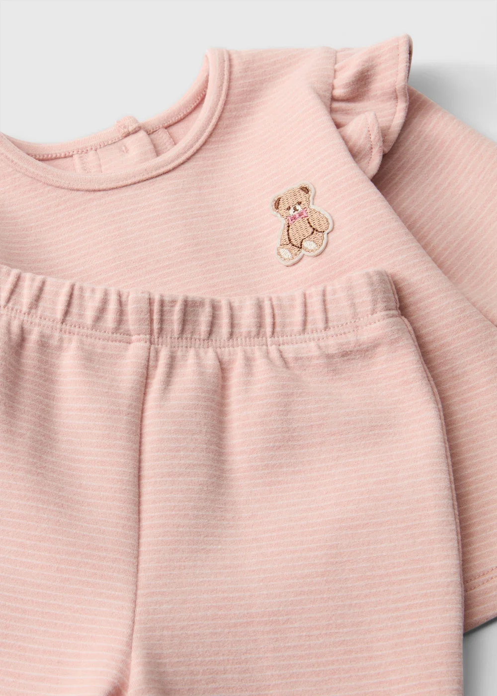 Baby Pink Bear Top & Bottoms Set (Newborn-23 Mnths) - Up to 1 Month Image 2
