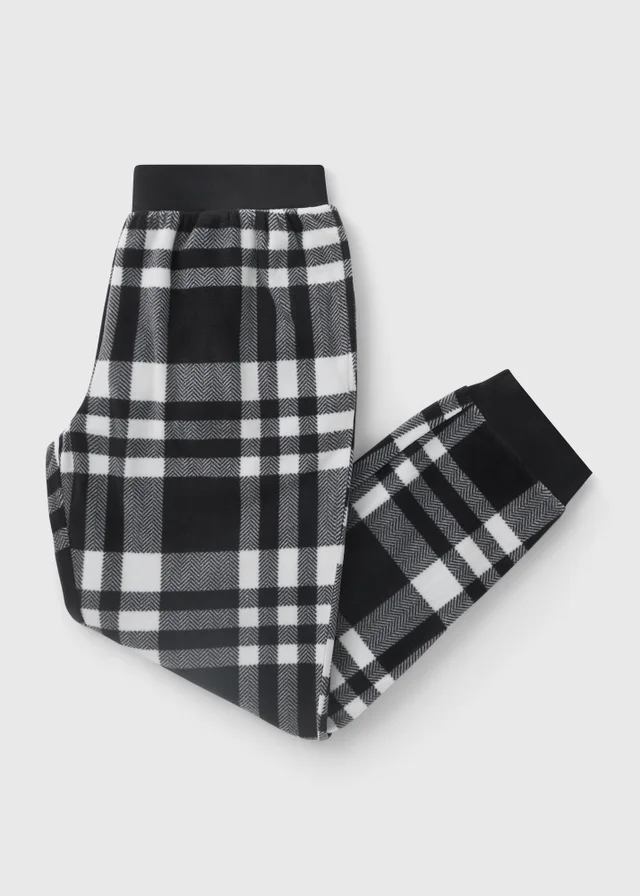 Black Microfleece Pyjama Bottoms