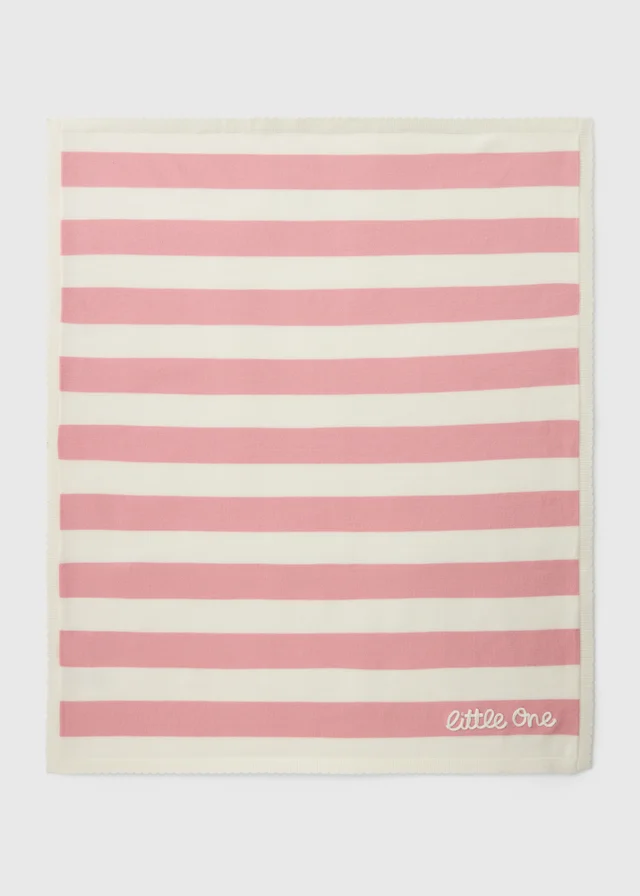 Baby Pink Knitted Little One Blanket