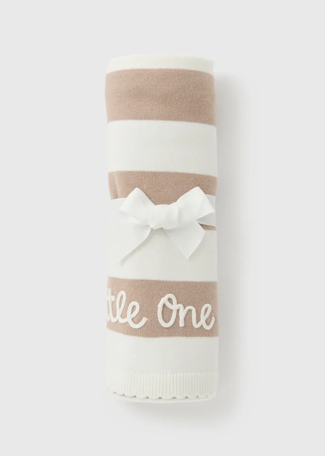Baby Beige Knitted Little One Blanket