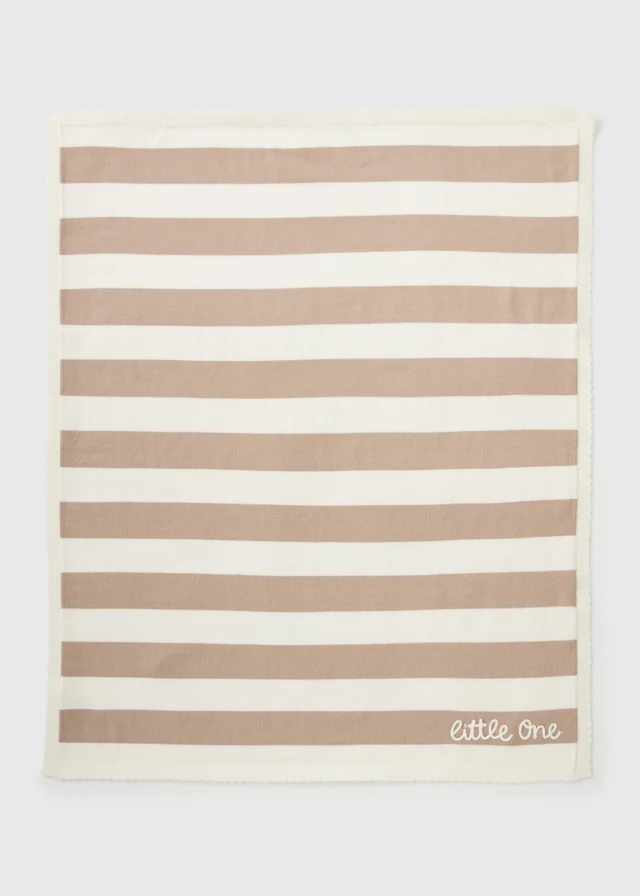 Baby Beige Knitted Little One Blanket
