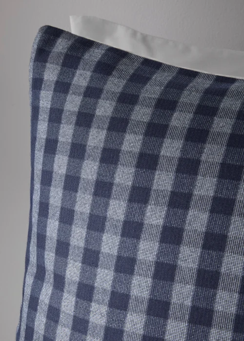 Navy Gingham Duvet Set - Double Image 3