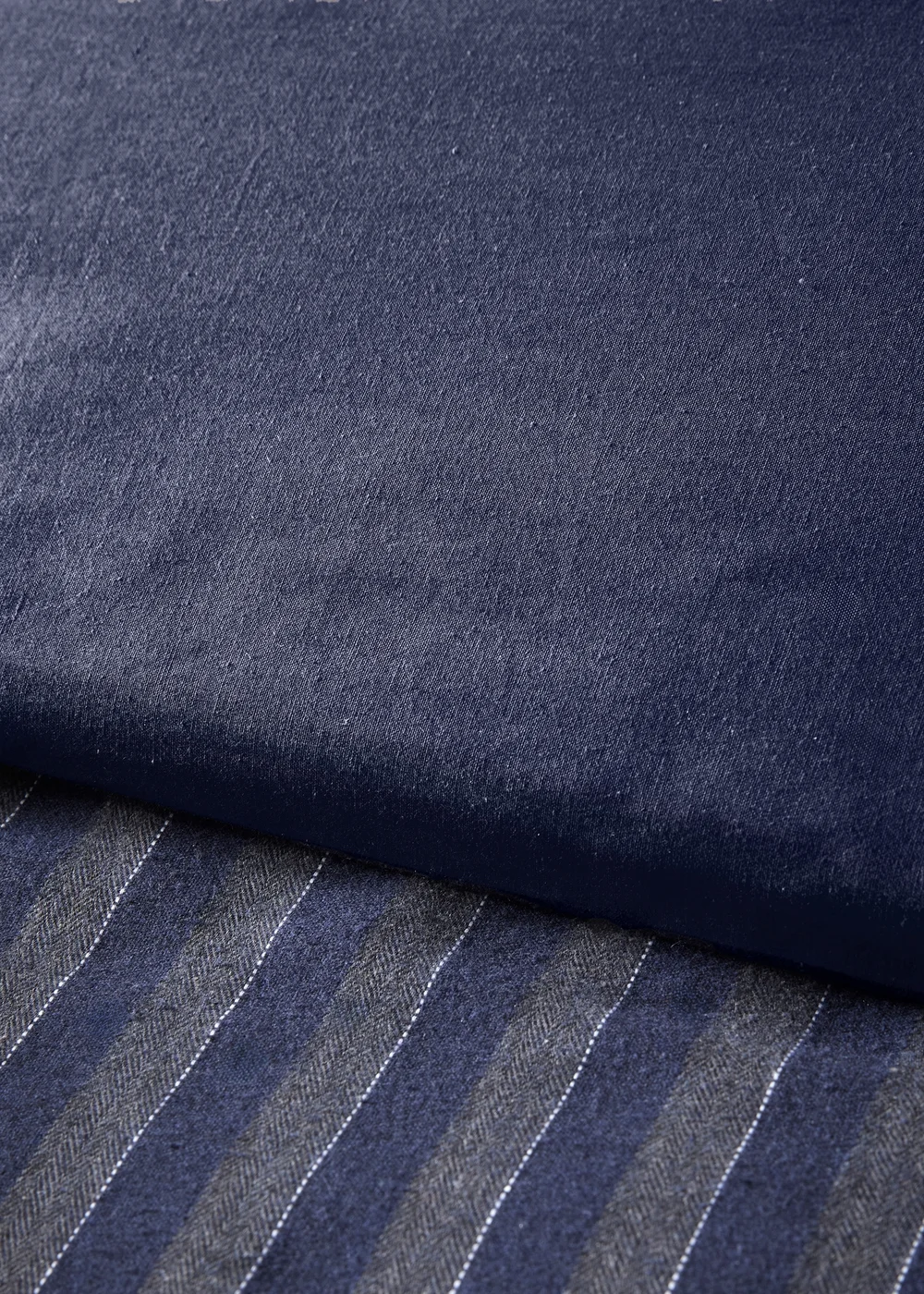 Blue Jacquard Stripe Duvet Set - Double Image 3