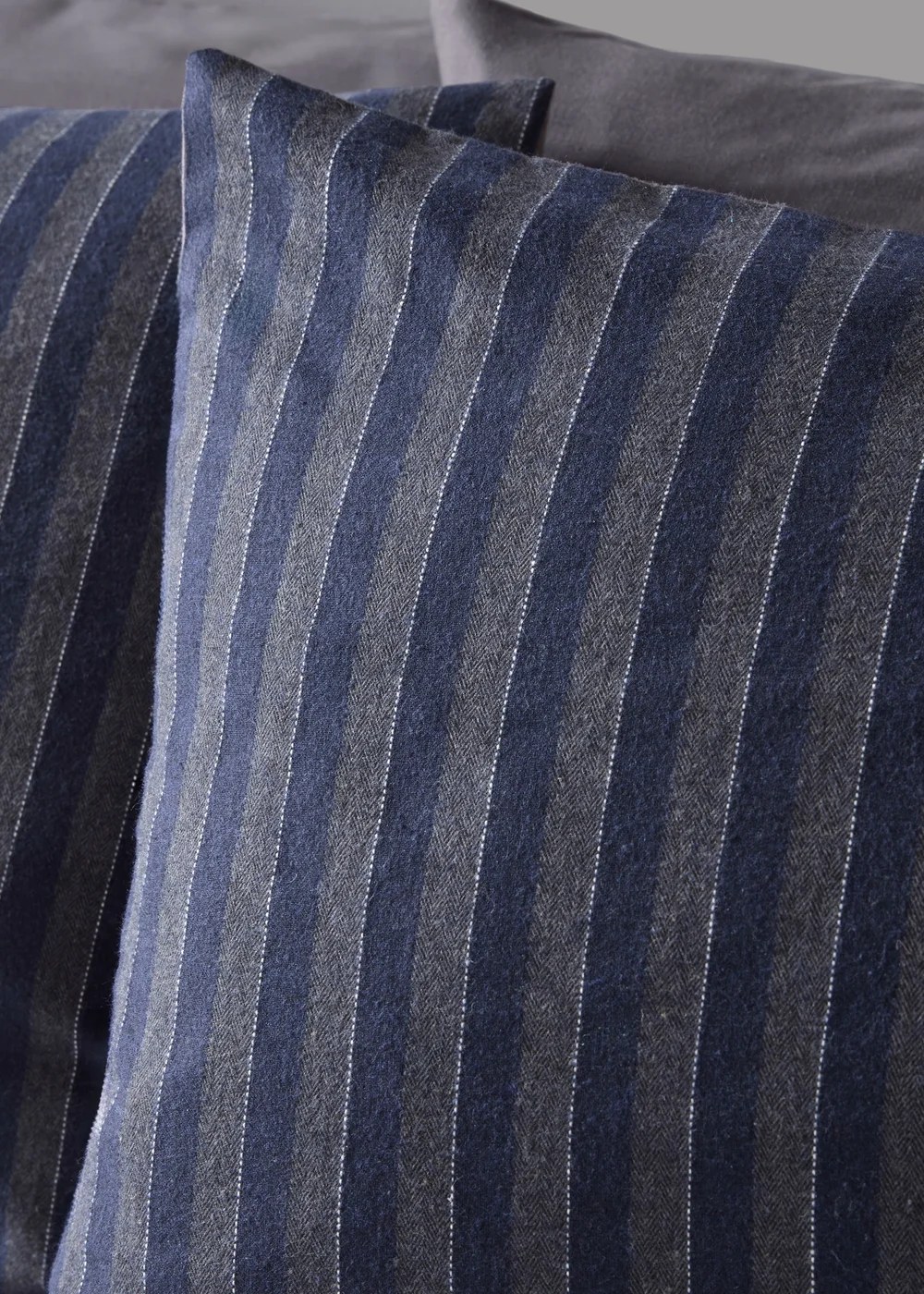 Blue Jacquard Stripe Duvet Set - Double Image 2