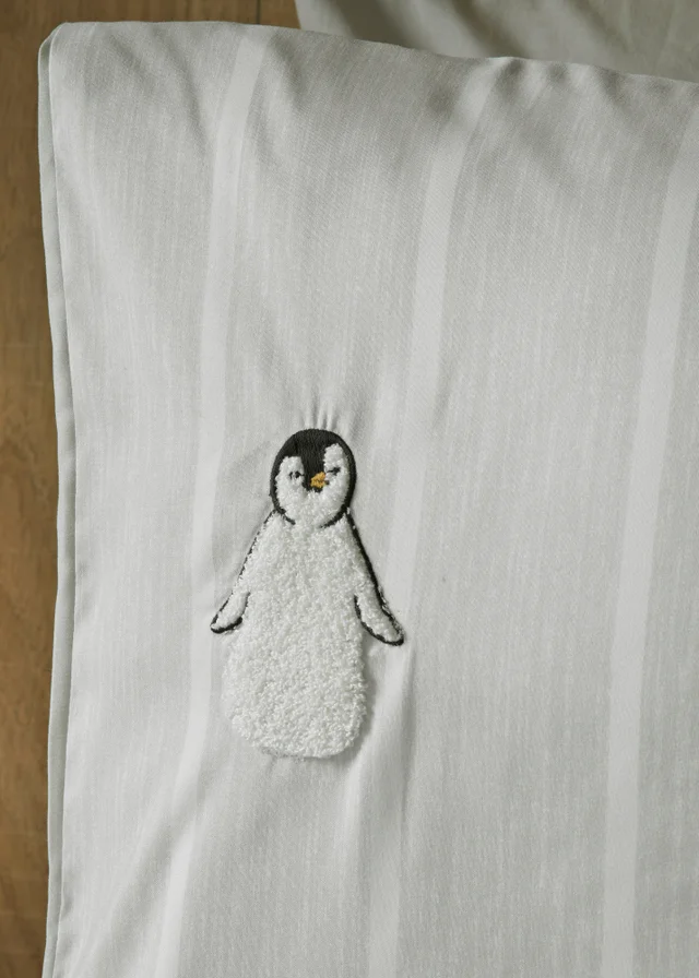 Penguin Embroidered Bed Sheet