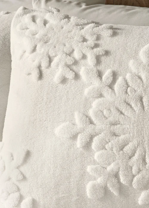 Cream Snowflake Embroidered Duvet Set - Single Image 2