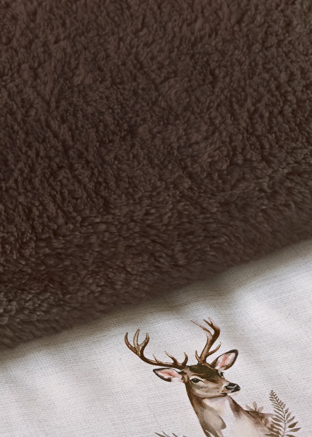 Natural Stag Fleece Duvet Set - Double Image 3