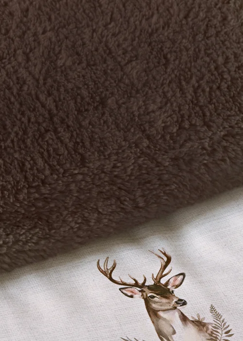 Natural Stag Fleece Duvet Set - Double Image 3