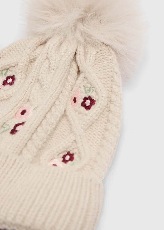 2 Piece Baby Oatmeal Hat & Mittens Set (0-24mths)