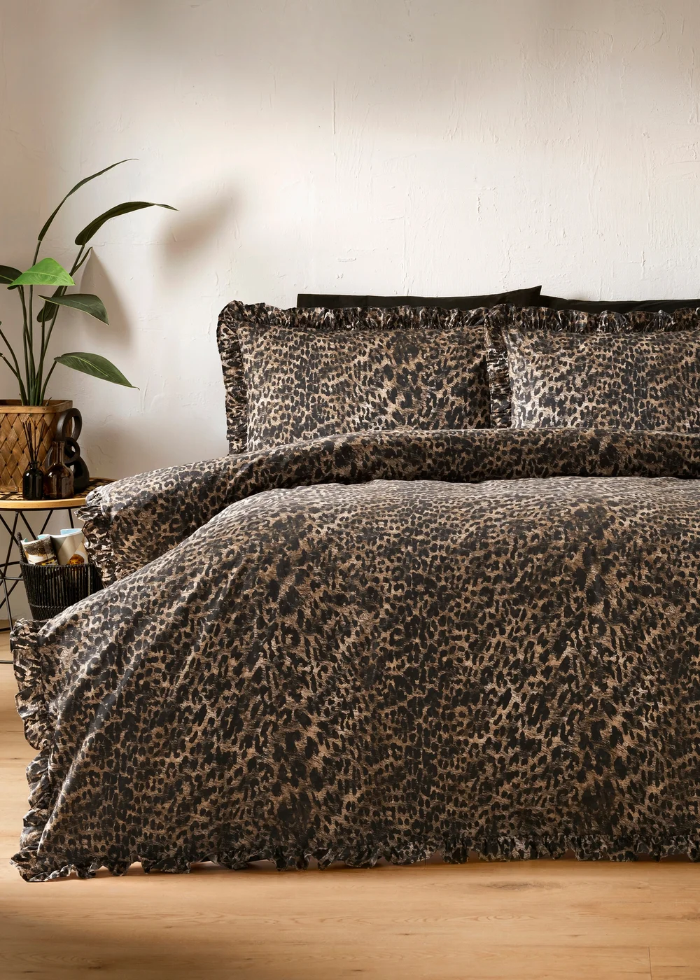Brown Animal Print Duvet Set - Double Image 1