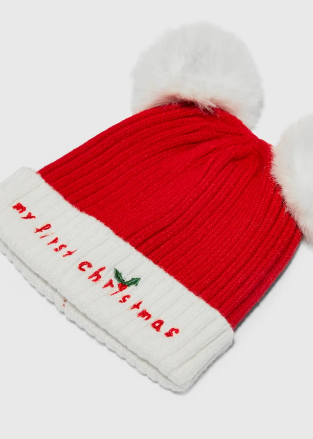 Baby Red First Christmas Beanie (0-24mths)