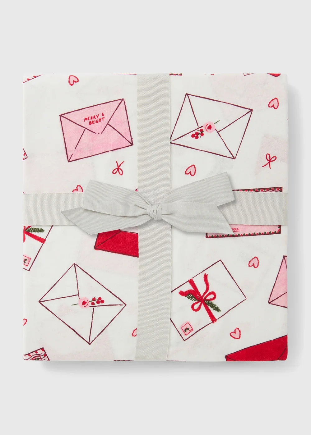 Ivory Letters Print Christmas Pyjamas - XS Image 1