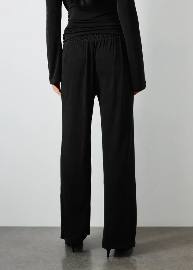 Black Wide Leg Co Ord Trousers