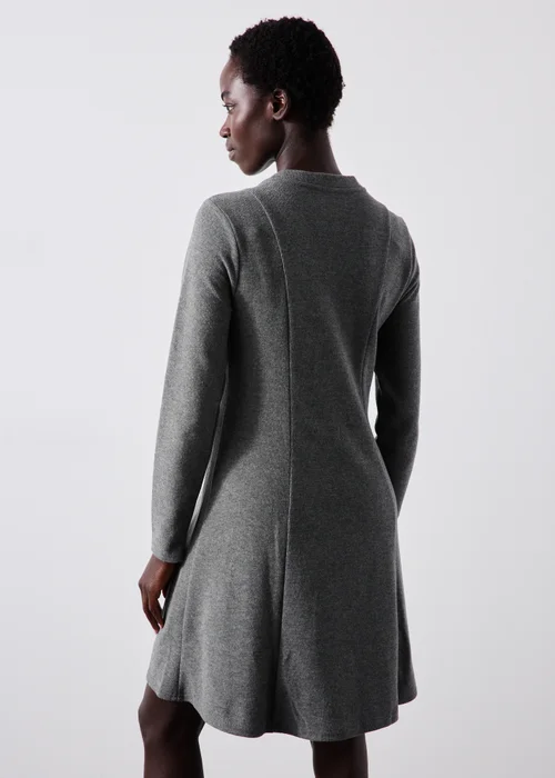 Grey Skater Mini Dress - 8 Image 2