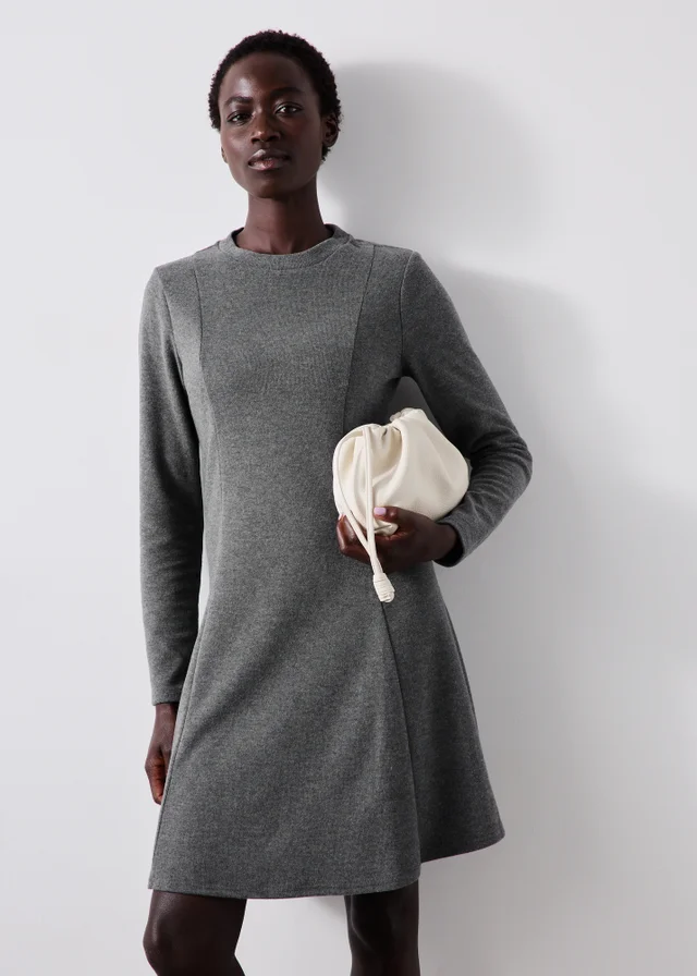 Grey Skater Mini Dress