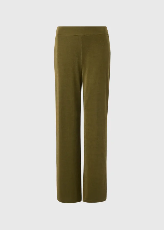 Olive Wide Leg Co Ord Trousers