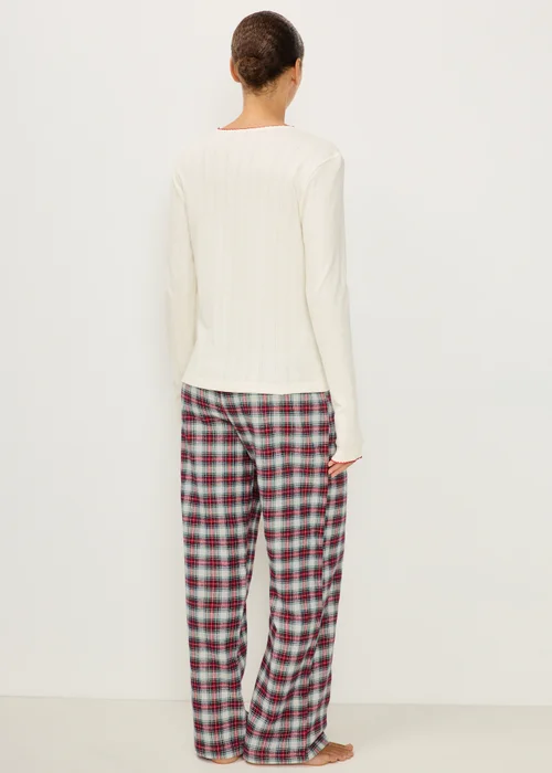 Cream Check Family Christmas Pyjamas - XL Image 2