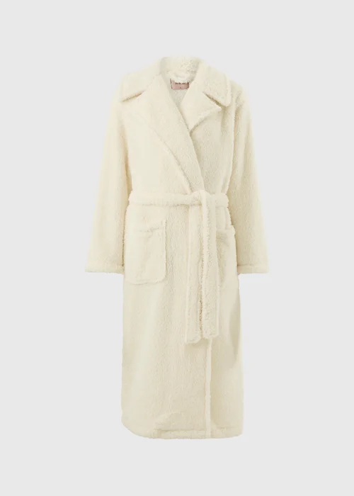Cream Borg Dressing Gown - XS Image 4