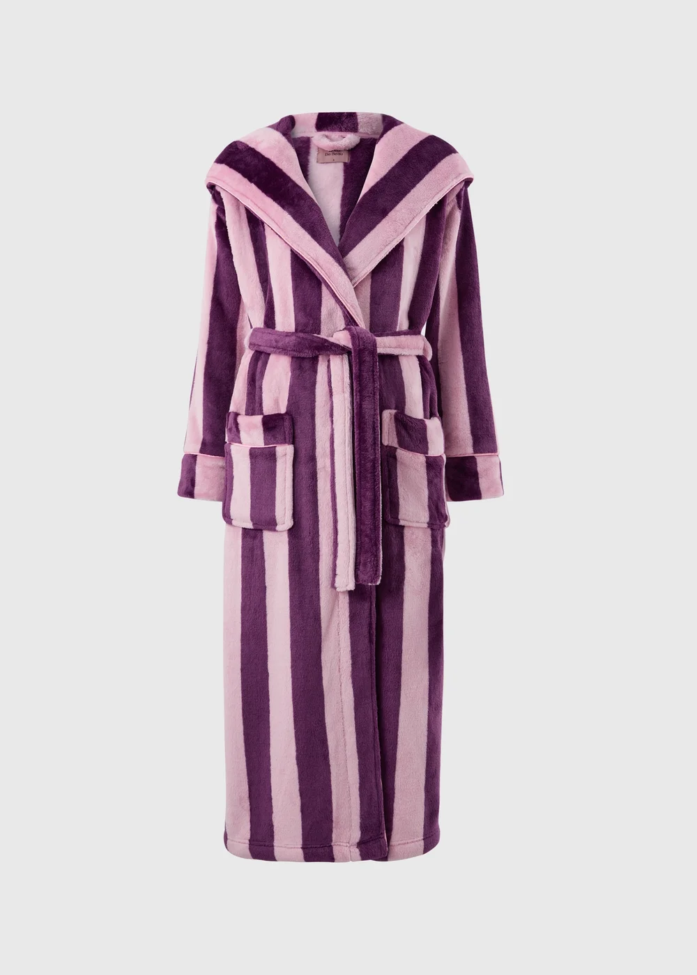 Burgundy Stripe Dressing Gown - XS Image 4