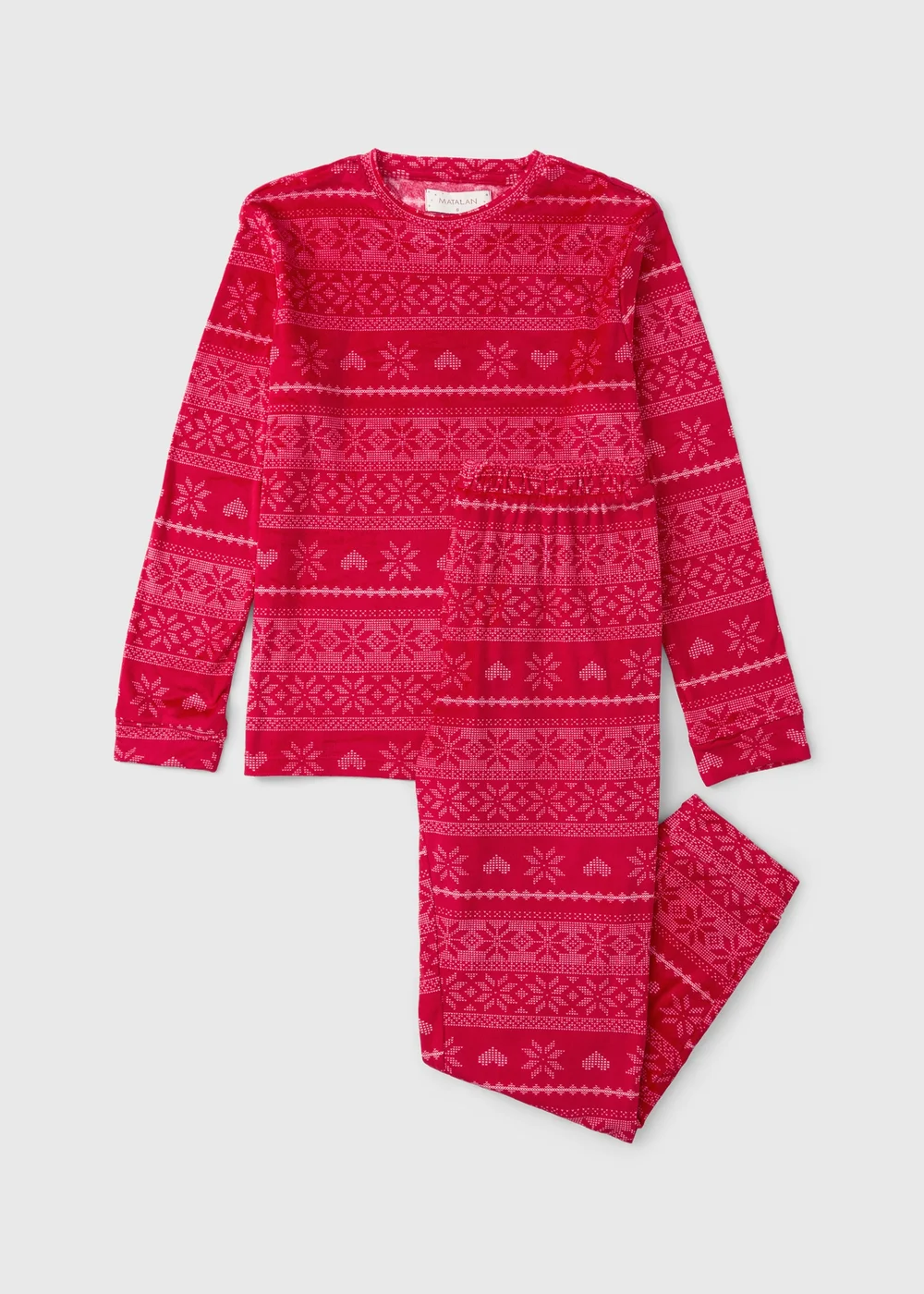 Red Fairisle Fleece Bundle Pyjama Set - XS Image 4